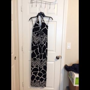 Black and white dress.